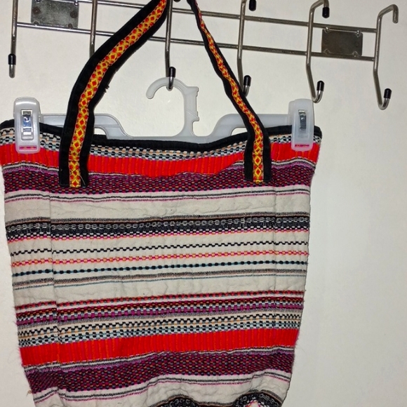 Handbags - Bohemian style purse with snap closure and zipper pocket inside bright colors